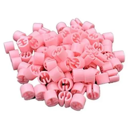 Qlychee 100Pcs Blank Clothes Hanger Sizer Garment Size Markers White Blue Pink