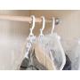 Juvale Hanging Vacuum Storage Bag - 6-Pack Clear Space Saving Bags for Outerwear, Winter Clothes, Short Vacuum Compression Bag, Smart Closet Organizer with 2 Cascading Hangers, 26 x 42.5 Inches