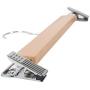 LOHAS Home 10-Pack Natural Finish Wooden Pant Skirt Hangers with 2-Adjustable Anti-Rust Clips
