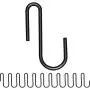 12 Pieces Heavy Duty Premium S Hooks Black S Shaped Hooks Hanging Hangers Hooks for Kitchen, Bathroom, Bedroom and Office: Pan, Pot, Coat, Bag, Plants(Black/2.3 inch)