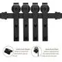 Homlux 8ft Heavy Duty Sturdy Sliding Barn Door Hardware Kit Double Door - Smoothly and Quietly - Simple and Easy to Install - Fit 1 3/8-1 3/4" Thickness Door Panel(Black)(J Shape Hangers) Homlux 8ft Heavy Duty Sturdy Sliding Barn Door Hardware Kit Double Door - Smoothly and Quietly - Simple and Easy to Install - Fit 1 3/8-1 3/4" Thickness Door Panel(Black)(J Shape Hangers)