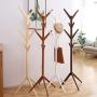 XIAOLONG Simple Creative Coat Rack Tree Shape Solid Wood Hanger Floor Fashion Clothes Rack Living Room Bedroom Floor Hanger