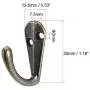 uxcell 5Pcs Wall Mounted Hook Robe Hooks Retro Style Single Clothes Hanger, Zinc Alloy, Bronze Tone uxcell 5Pcs Wall Mounted Hook Robe Hooks Retro Style Single Clothes Hanger, Zinc Alloy, Bronze Tone