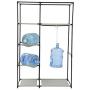 MULSH Closet Wardrobe Portable Clothes Storage Organizer with Metal Shelves and Dustproof Non-Woven Fabric Cover in Beige,41.73x17.72x63.35 in