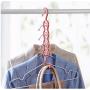 Multifunction 4 Circle Windproof Clothes Hanger Drying Rack Plastic Hangers for Clothes Layer Storage Racks Buckle Hanger 10pcs Random Color