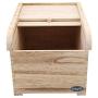 Rice Storage Bin, Paulownia Wood Shuttered Cereals Storage Container Great for Cereals Rice Kitchen Storage Boxes with Cover 10Kg(#01)