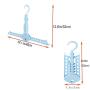 Multifunctional Clothes Hanger Wardrobe Organizer Fold Space Saving 360 Degree Swivel Hook Durable Travel Portable Hangers Magical Household Hook Non-Slip Suit Hangers Hold Up 30 Lbs (Blue)