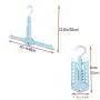 Multifunctional Clothes Hanger Wardrobe Organizer Fold Space Saving 360 Degree Swivel Hook Durable Travel Portable Hangers Magical Household Hook Non-Slip Suit Hangers Hold Up 30 Lbs (Blue)