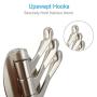 Swivel Robe Towel Hook, APLusee Hinged Triple Pronged Coat Hook, Utility Home Storage Foldable Towel Hanger, Brushed Nickel