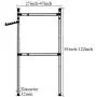 Flesser Adjustable Clothes Rack Heavy Duty Garment Rack for Clothes 2-Tier Easy to Assemble
