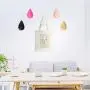 Vosarea Wall Hanging Hooks Wooden Water Drop Shaped Coat Hat Clothes Heavy Duty Hanger Raindrop Hooks