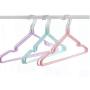 10pcs Home Metal Hanger Windproof Anti-Skid Clothes Hanger No Trace Clothing Support Thicken Hanger (Random Color)