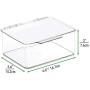 mDesign Stackable Bathroom Hair Accessory Countertop Storage Organizer Boxes with Hinged Lid for Makeup, Beauty, Hair, Nail Supplies - 4 Pack - Clear