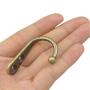 22pcs Vintage Retro Bronze Robe Hooks Wall Mounted Single Key Hook Hangers with 48pcs Screws