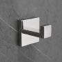 Nolimas Bath Towel Hook SUS 304 Stainless Steel Square Clothes Towel Coat Robe Hook Cabinet Closet Door Sponges Hanger for Bath Kitchen Garage Heavy Duty Wall Mounted, Chrome Polished Finish,2Pack