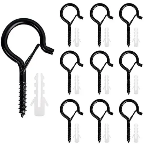 Benvo 10 Pieces Outdoor Q-Hanger Easy Release Screw Wire Hanger Hooks Christmas Light Hooks with Safe Buckle for String Lights New Year Party Outside Led Wire and Fairy Light Hangers for House Garage Benvo 10 Pieces Outdoor Q-Hanger Easy Release Screw Wire Hanger Hooks Christmas Light Hooks with Safe Buckle for String Lights New Year Party Outside Led Wire and Fairy Light Hangers for House Garage