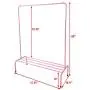 JURMERRY Clothes Rack Metal Garment Racks Pipe Hanging Heavy Duty with Top Rod and Lower Storage Shelf 1-Tier Shelves,(Pink) JURMERRY Clothes Rack Metal Garment Racks Pipe Hanging Heavy Duty with Top Rod and Lower Storage Shelf 1-Tier Shelves,(Pink)