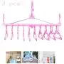 HJYPYJ Space Saving Magic Clothes Hangers Organizer, 360 Degree Rotation Windproof Hangers,for Bedroom Bathroom Balcony/Pink / 3 Pcs