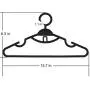 Dedu Plastic Clothes Hanger, Extra Thick Plastic Adult Slip Resistant Standard Clothing Hanger Ideal for Everyday Use 20 Pack (Black)