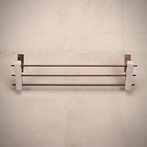 Cxjff Wall Coat Rack Clothes Hat Hanger Holder Rods Hooks Solid Wood Fashion, 4 Colors, 3 (Color : White, Size : 120x30x23CM)