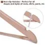 JS HANGER Wooden Suit Hangers Natural Finish Anti-Rust Hooks and Non-Slip Bar, 20 Pack JS HANGER Wooden Suit Hangers Natural Finish Anti-Rust Hooks and Non-Slip Bar, 20 Pack