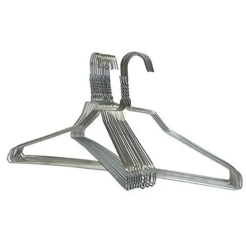ProCare 100 Strong Silver Color Galvanized Metal Wire Hangers 16 Inch 13 Gauge Clothes Hangers ProCare 100 Strong Silver Color Galvanized Metal Wire Hangers 16 Inch 13 Gauge Clothes Hangers