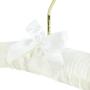 HANGERWORLD 4 Ivory 17inch Satin Padded Top Garment Bridal Wedding Clothes Coat Hangers