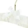 HANGERWORLD 10 Pale Ivory 17inch Satin Padded Top Coat Clothes Wedding Garment Dress Hangers