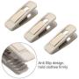 NeDonald Velvet Hangers Clips 24 Pack Pants Hangers Velvet Clips Strong Finger Clips Perfect for Thin Velvet Hangers (Beige)