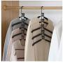2pcs Magic Clothes Storage Steel Drying Racks Fish Bone Multi-Layer Clothes Hanger Wardrobe Organizer Clothing Support