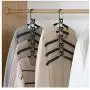 2pcs Magic Clothes Storage Steel Drying Racks Fish Bone Multi-Layer Clothes Hanger Wardrobe Organizer Clothing Support