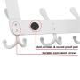 Dseap Over The Door Hook Hanger - 5 Tri Hooks, Heavy Duty Over The Door Towel Rack Coat Rack for Clothes Hat Towel, White
