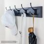 Wall Mounted Coat and Hat Hook Dual Robe Hanger 1" Wide Small Double Prong Hook, 6 Pieces, Black Wall Mounted Coat and Hat Hook Dual Robe Hanger 1" Wide Small Double Prong Hook, 6 Pieces, Black