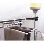 5PC Random Color 5 in 1 Multi-Function Home Hanger Stainless Steel Plastic Clothes Hanger Rack