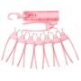 KIPB 8 Fish Bones Foldable Clothes Dryer Drying Clothing Rack Hangers for Tumble Kids Outdoor Hanging Laundry Stand Telescopic Pink