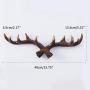 Surrui Vintage Deer Antlers Wall Hooks Antique Clothes Hanger Rack Home Coat Hooks Dark Brown