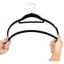 Saturnpower Suit Hangers Ultra Thin Velvet Coat Hangers Non Slip Flocked Clothes Hanger 360°Swivel Hook 100 Pack/Lot，Black