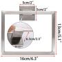 SUMNACON Modern Square Hand Towel Ring, Stainless Steel Towel Hanger Holder Organizer for Shower Bathroom Kitchen, Wall-Mounted Towel Rack/Bar with Hardwares, Silver