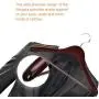 JS HANGER Coat Hangers Extra Wide Rounded Shoulder with No-Slip Bar, Walnut Finish, 3 Pack JS HANGER Coat Hangers Extra Wide Rounded Shoulder with No-Slip Bar, Walnut Finish, 3 Pack