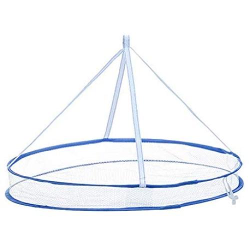 BBTshop Foldable Hanging Dryer Rack, 1/2 Tier Folding Drying Rack, Collapsible Mesh Hydroponic Drying Rack Net, Lay Flat to Dry Mesh Clothes Hanger for Sweater, Delicates and Swimsuit (A)