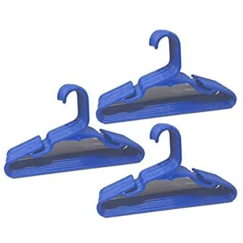 Sweet Online Deal 30pc Childrens Clothes Hangers  Cloth Plastic Hanger 11" Wide Blue Children Baby Kid