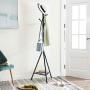 SONGMICS Coat Rack Stand with 6 Hooks and Storage Shelf, Urban Industrial Style, Corner Hall Tree Hanger for Entryway, Hallway, for Clothing, Hats, Bags, Black URCR26BC SONGMICS Coat Rack Stand with 6 Hooks and Storage Shelf, Urban Industrial Style, Corner Hall Tree Hanger for Entryway, Hallway, for Clothing, Hats, Bags, Black URCR26BC