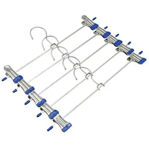 SEniutarm Pants Jeans Hanger Anti-Slip Trouser Clothes Rack Organizer Shirt 5/10/15/20Pcs Blue 5pcs