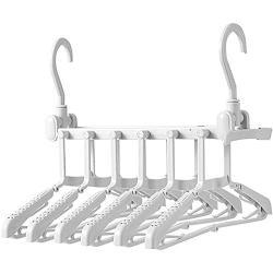 HJYPYJ Magic Hanger,6 in 1 Multifunctional Hangers,Multi-Layer Folding Hangers,Space-Saving Organizer Hanger Not Easily Deformed/As Shown / 34x33x28cm