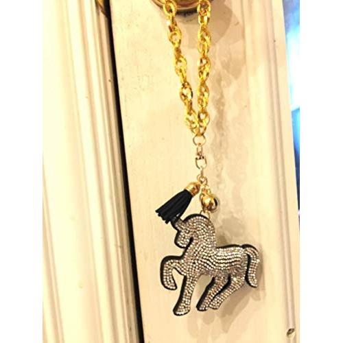 DAYZE Nursery Crystal Unicorn Lamp Switch Hanger Decoration, Door Knob Jewelry Hanger decoration, Wall Hanger, Back Pack Zipper Decoration, NURSERY