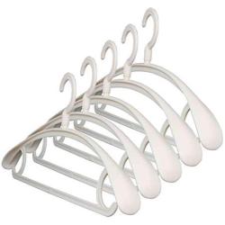 Plastic Clothes Hanger, Extra Thick Plastic Wide Shoulder Adult 360 Degrees Rotate Slip Resistant Standard Clothing Hanger Ideal for Everyday Use Beige 20 Pack