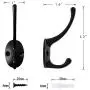 12 Pack Dual Coat Hooks for Wall, Retro Double Utility Rustic Hooks with 48 Screws (2 Types) for Coat, Scarf, Bag, Towel, Key, Cap, Cup, Hat (3.2“X1''X1.6'') 12 Pack Dual Coat Hooks for Wall, Retro Double Utility Rustic Hooks with 48 Screws (2 Types) for Coat, Scarf, Bag, Towel, Key, Cap, Cup, Hat (3.2“X1''X1.6'')