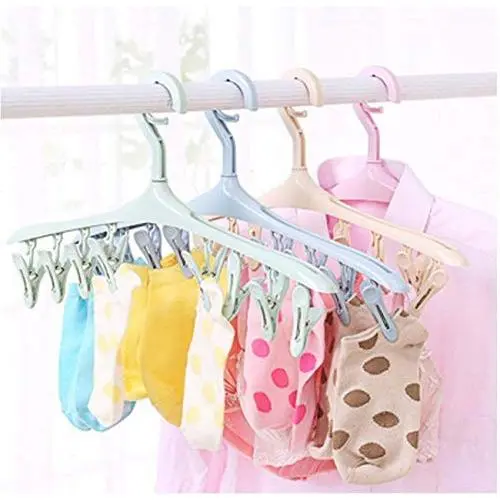10pcs Random Color Plastic Portable Bathrooms Cloth Hanger Rack with Detachable Clips Clothespin Clothes Hangers Socks Underwear Drying Clips 10pcs Random Color Plastic Portable Bathrooms Cloth Hanger Rack with Detachable Clips Clothespin Clothes Hangers Socks Underwear Drying Clips
