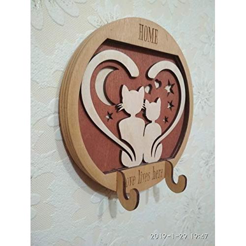 Hanging Holder fo Keys or Dog Leashes, Key Hanger for Wall, Hooks for Key, Entryway Key Hook Wall Mounted Organizer, Wall Wood Holder for Keys.