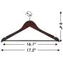 StorageWorks 20-Pack High Grade Solid Wooden Suit Hangers, Men Women Hangers for Shelves Office, Retro Finish StorageWorks 20-Pack High Grade Solid Wooden Suit Hangers, Men Women Hangers for Shelves Office, Retro Finish
